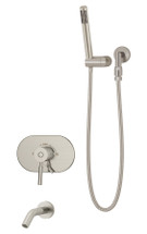 Symmons (S4304STNTRMTC) Sereno tub/hand shower system trim only with secondary integral diverter, satin nickel