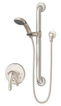 Symmons (S-9603-PLR-TRM-STN) Origins hand shower system with secondary integral volume control, trim only, satin nickel