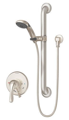  Symmons (S-9603-PLR-TRM-STN) Origins hand shower system with secondary integral volume control, trim only, satin nickel