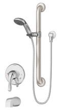 Symmons (S9604PLRTRMTC) Origins tub/hand shower system with secondary integral diverter, trim only, chrome