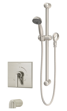  Symmons (S3604H321STNTRMTC) Duro tub/hand shower system trim only with secondary integral diverter, satin nickel