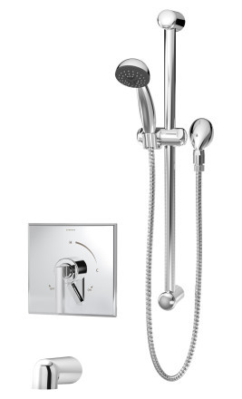  Symmons (S3604H321TRMTC) Duro tub/hand shower system trim only with secondary integral diverter, chrome