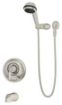 Symmons (S4704STNTRMTC) Allura tub/hand shower system trim only with secondary integral diverter, satin nickel