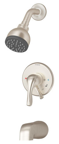  Symmons (S9602PLRTRMSTNTC) Origins tub/shower system with secondary integral diverter, trim only, satin nickel