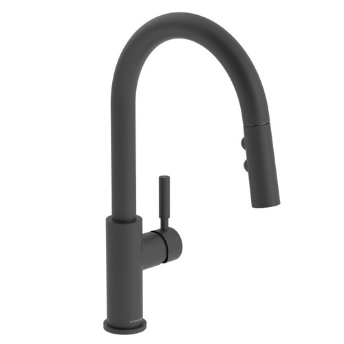  Symmons (S3510MBPD15) Dia single handle kitchen faucet, Matte Black