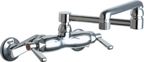  Chicago Faucets (445-DJ13E2CP) Hot and Cold Water Sink Faucet