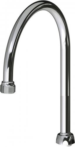  Chicago Faucets (GN8AE2JKCP) 8" rigid/swing gooseneck spout