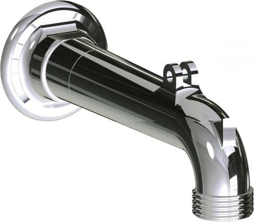  Chicago Faucets (782-001KJKCP) 5-3/4" rigid spout with wall flange and pail hook
