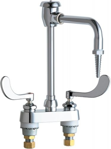  Chicago Faucets (895-317GN2BVBE7CP) Deck-mounted manual sink faucet with 4" centers