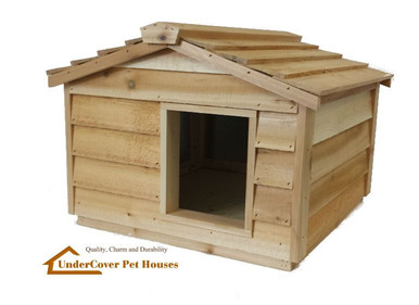 Large Insulated Cedar Cat House - Small Dog House