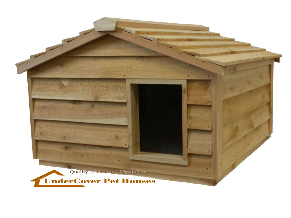 Extra Large Insulated Cedar Cat House - Small Dog House - The best cat  houses for outdoor cats or outside house for feral cats.