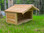 Small Feeding Station with Extended Roof  - matches our outdoor cedar cat houses!