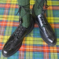 Ghillie Brogues (Simulated Black Leather w/ Rubber Sole)