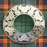 Plaid Brooch