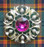 plaid brooch