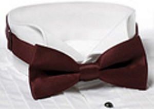 Maroon bow tie