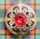 Scottish Brooch with Red Stone