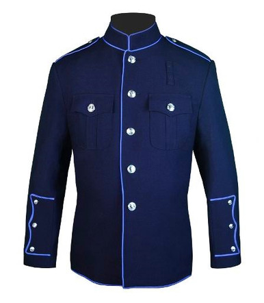 High Collar Honor Guard Jacket w/ Medium Blue Trim