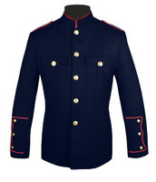 High Collar Honor Guard Jacket Navy/Red
