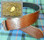 Gold Buckle and Brown Celtic Kilt Belt