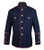 Navy Firefighters High Collar Jacket w/ Full Trim