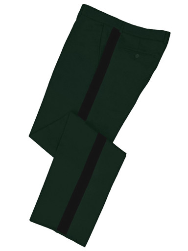 Dark Green Honor Guard Pants w/ Black Trim