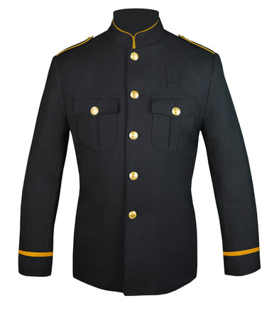Black Honor Guard Jacket w/ Gold Trim