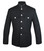 Black Honor Guard Jacket w/ Silver Trim Plain Sleeve