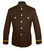 High Collar Honor Guard Coat (Brown/Gold) with flat trim sleeves