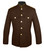 High Collar Honor Guard Coat (Brown/Gold) with plain sleeves