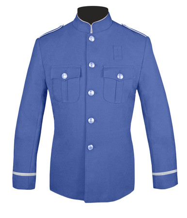 Lt Blue Honor Guard Jacket w/ Silver Trim