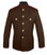 High Collar Honor Guard Jacket Brown with Red Trim