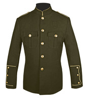 Olive Honor Guard Jacket with Beige Trim