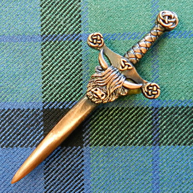 Highland Cow Bronze Kilt Pin