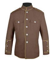 Tan and Beige High Collar Jacket