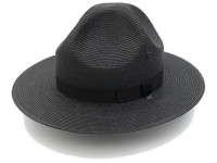 Stratton Straw Campaign Hat Black