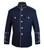 High Collar Jacket (Navy and Silver)