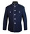 Navy and silver High Collar Coat