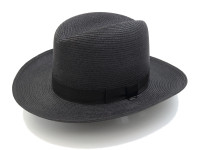 Straw Sheriff Hat (Black)