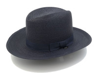Straw Sheriff Hat (Navy Blue)