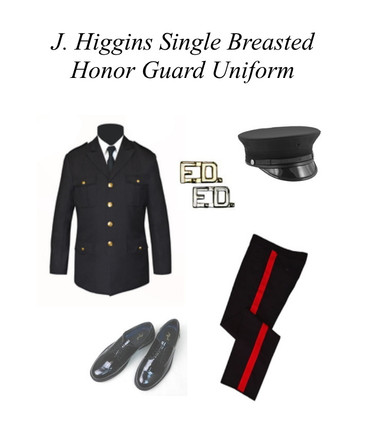 Black Single Breasted Honor Guard Jacket