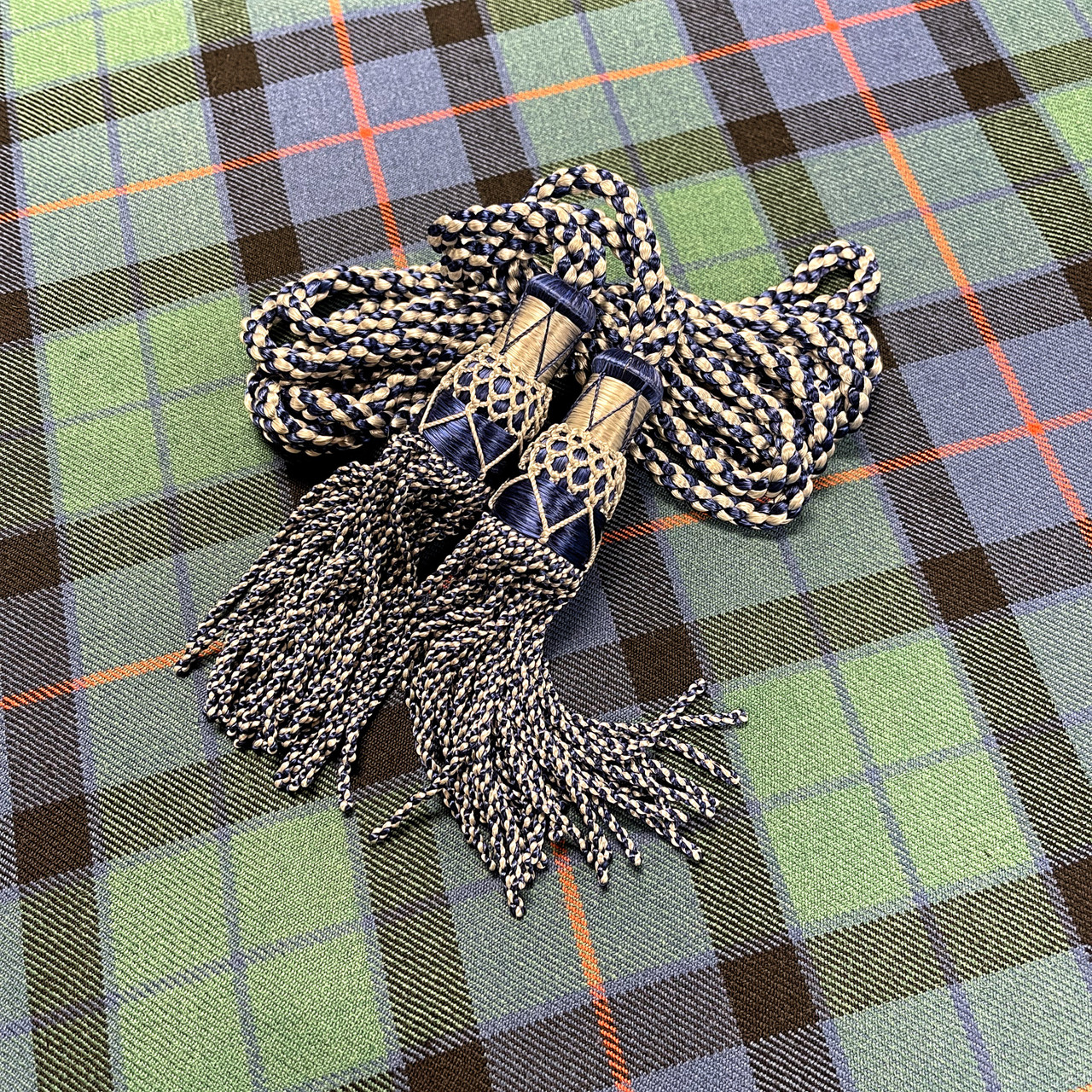 Bagpipe Drone Cords in Silk (Royal/Silver) (In Stock) J. Higgins, Ltd.
