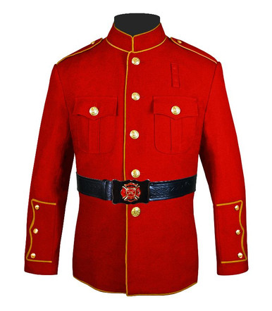 Red and Gold Fire Department Honor Guard Jacket
