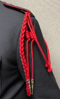 Red Shoulder Cords with Silver Tips