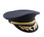 Black Police Cap with Oak Leaf Visor