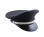 Black Police Cap with Silver Strap