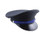 Black Police Cap with Royal Strap and silver buttons