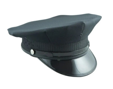 Black 8 Point Police Hat