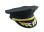 Black 8 Point Police Cap with Oak Leaf Visor