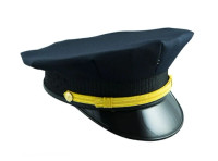 Navy 8 Point Police Hat w/ Gold Strap